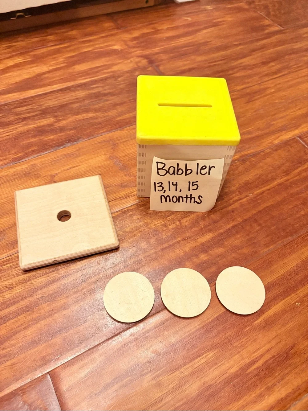 Lovevery wooden coin bank and coins (babbler play kit 13-15 month - Kids Puzzles